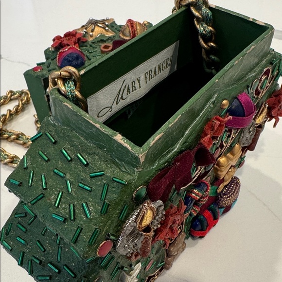 Mary Frances Christmas Tree Hard Shell
Festive Bag with Gold Chain